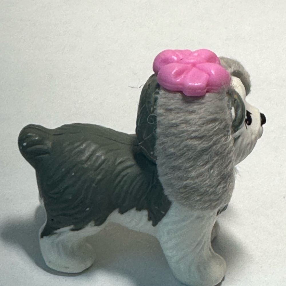 Vintage Littlest Pet Shop Dog from Garden Tag Pets White And Gray Dog Collection - Picture 3 of 8